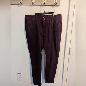 Lane Bryant High Rise Skinny Jeans Plum